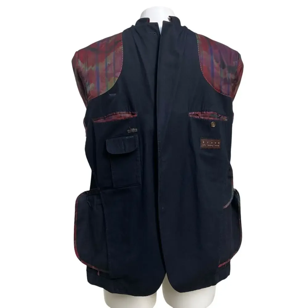 Kroon Sting Wash Blazer Jacket Sport Coat 42R Black 2 Button Single Breasted - Picture 10 of 16